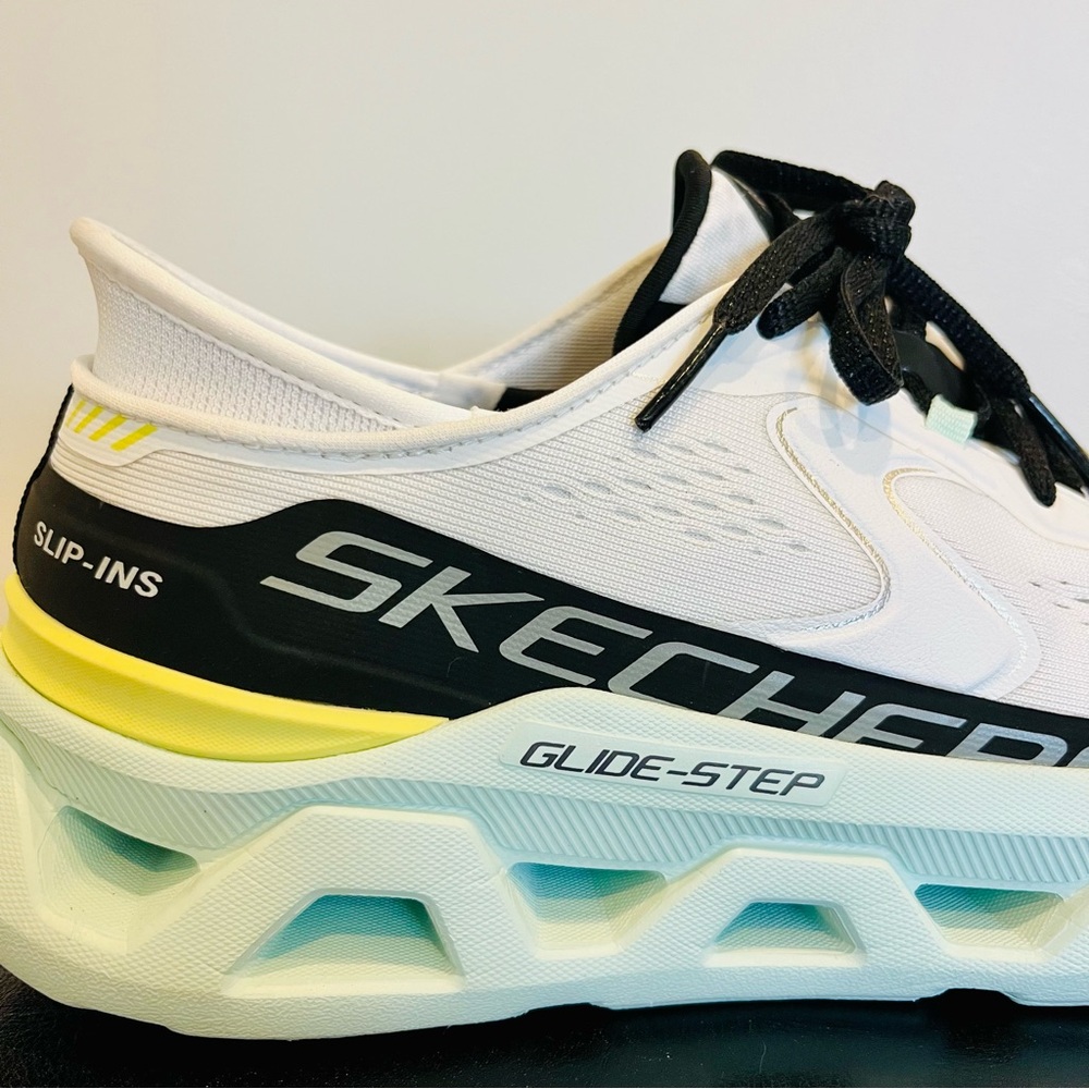 SKECHERS Glide-Step Atlus Relaxed Fit White Multi Sneaker W 9 Hands Free - Picture 4 of 8